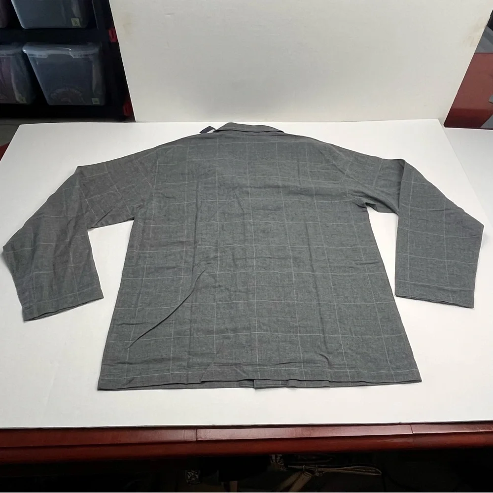Polo Ralph Lauren Sleepwear Men SZ Medium Grey Gray Sleep Shirt Long‎ Sleeve NEW